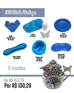 Kit Bule Vintage - 6 moldes de silicone