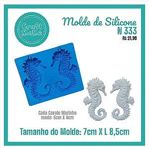 Molde de Silicone - N 333 Cavalo Marinho - Náutico