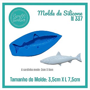 Molde de Silicone - N 337 Sardinha / Peixe - Náutico