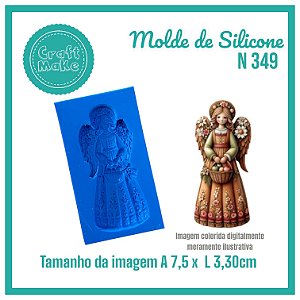 Molde de Silicone - N 349 Anja Cesta de Frutas (Dia das Mães)