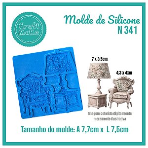 Molde de Silicone - N 341 Poltrona e Abajour (Dia das Mães)