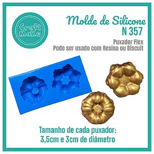Molde de Silicone - Molde 357 - Puxador Duo - Star