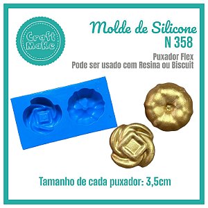 Molde de Silicone - Molde 358 - Puxador Duo - Catavento