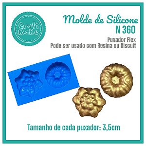 Molde de Silicone - Molde 360 - Puxador Duo - Wine