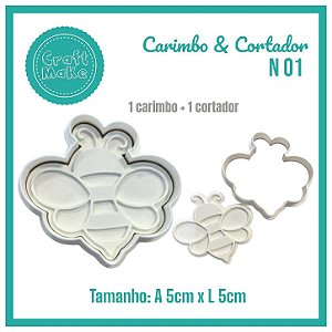 Carimbo & Cortador - N 01 Abelha de Costas