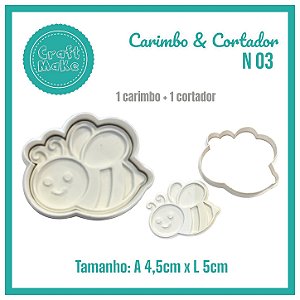 Carimbo & Cortador - N 03 Abelha de Lado