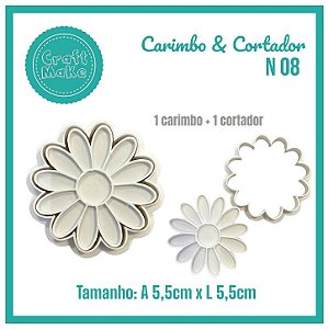 Carimbo & Cortador - N 08 Flor Margarida Mimosa
