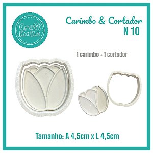 Carimbo & Cortador - N 10 - Flor Tulipa