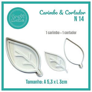 Carimbo & Cortador - N 14 Folha Mimosa