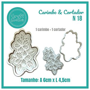 Carimbo & Cortador - N 18 Flor Estilizada Arranjo