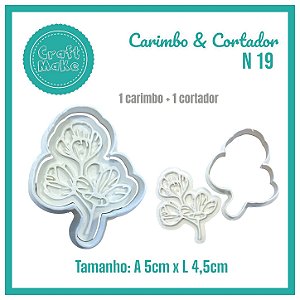 Carimbo & Cortador - N 19 Flor Estilizada Trio