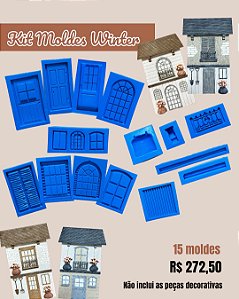 Kit Winter - Moldes de Silicone - 15 peças