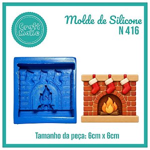 Molde 416 - Lareira com botinhas (Natal 2026)