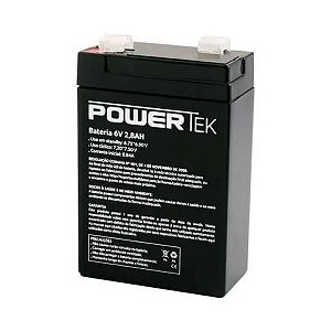 Bateria Powertek 6V 2,8Ah Preto - EN002