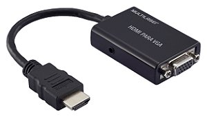 Cabo Conversor HDMI para VGA com Saída de áudio Multilaser - WI293