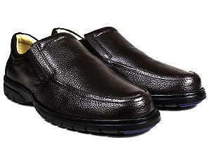 Sapato Casual Conforto Couro Floater Marrom 3040