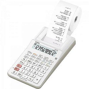 Calculadora com Bobina 12 Dígitos HR-8RC-WE-B-DC Branca CASIO