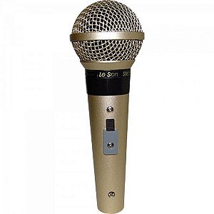 Microfone Profissional Com Fio Cardióide SM58 P4 Champanhe LESON