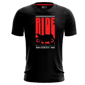 Camiseta Texx Preta Vermelha Ride P