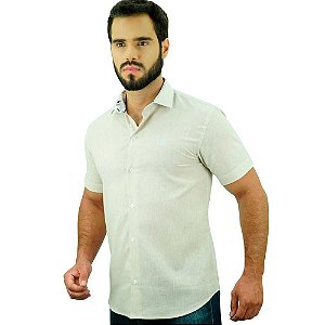 Camisa Slim Linho Com Detalhes