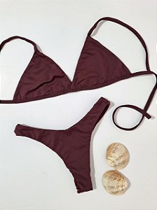 Conjunto de Biquíni Top Fixo Asa Delta
