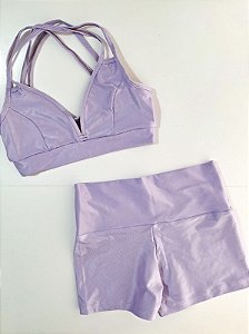 Short Compressão + Top Rosa Nativa
