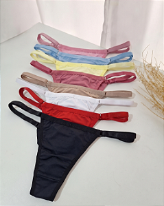 Kit 4 Calcinhas Celósia Regulagem Fio Duplo – Cores Sortidas