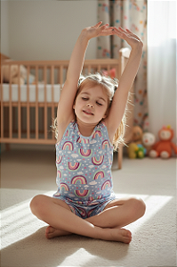 Pijama Short Doll Arco Íris - Infantil