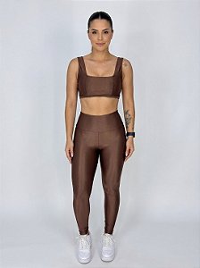 Conjunto Fitness Gazânia Legging e Top Compressão