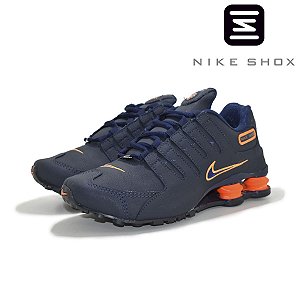 nike shox azul e laranja