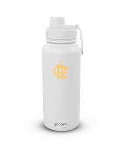Garrafa Térmica Gocase 950ml Flamengo Escudo Crf Branco
