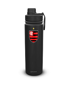 Garrafa Térmica Gocase Fresh 650ml Flamengo Cor Preta Escudo