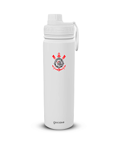 Garrafa Térmica Gocase Fresh Corinthians Escudo Branca 650ml