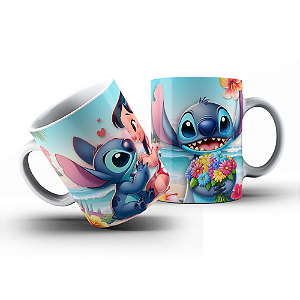 Caneca Porcelana Personalizada - Coleção Lilo & Stitch