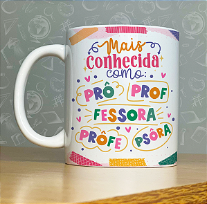 Caneca Porcelana Personalizada - Coleção(2) 15 ARTES PROFESSOR