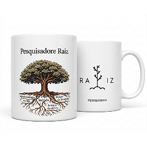 Pesquisadore Raiz - Caneca Porcelana Personalizada