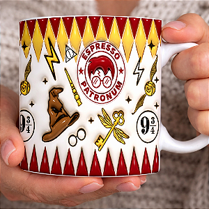 Caneca Harry Potter Porcelana 325ml 3D