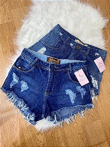Shorts Jeans Feminino  Desfiado Hot Pants Destroyed