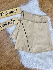 Short saia zíper lateral Alana