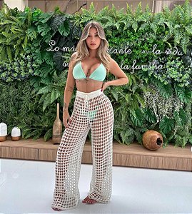 Calça saída de praia Sabrina em tricot