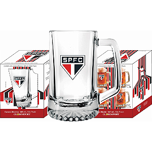 Caneca São Paulo vidro cerveja presente time oficial 345ml Maxim