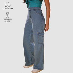 Calça Cargo Clara Wide Leg