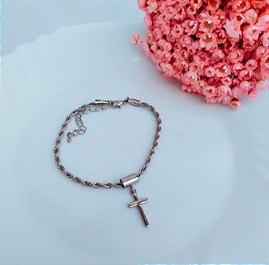 Pulseira Pingente Cruz