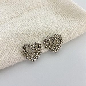 Coração Brilhoso Prata