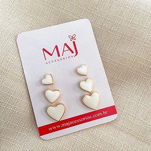 Trio Coração Branco