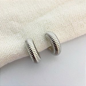 Argola Espiral Prata