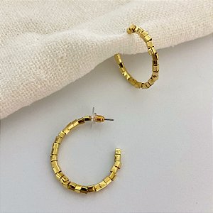 Argola Miçanga Dourada