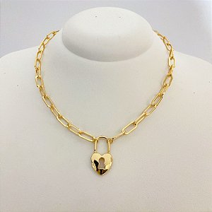 Colar Corrente Cadeado