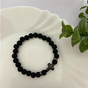Pulseira Masculina Bolinhas Cruz