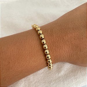 Pulseira Bolinhas Dourada